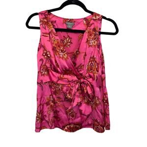 Ann Taylor Floral Tank Top Pink 2P